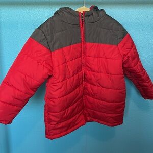 Gymboree boys jacket in red and gray